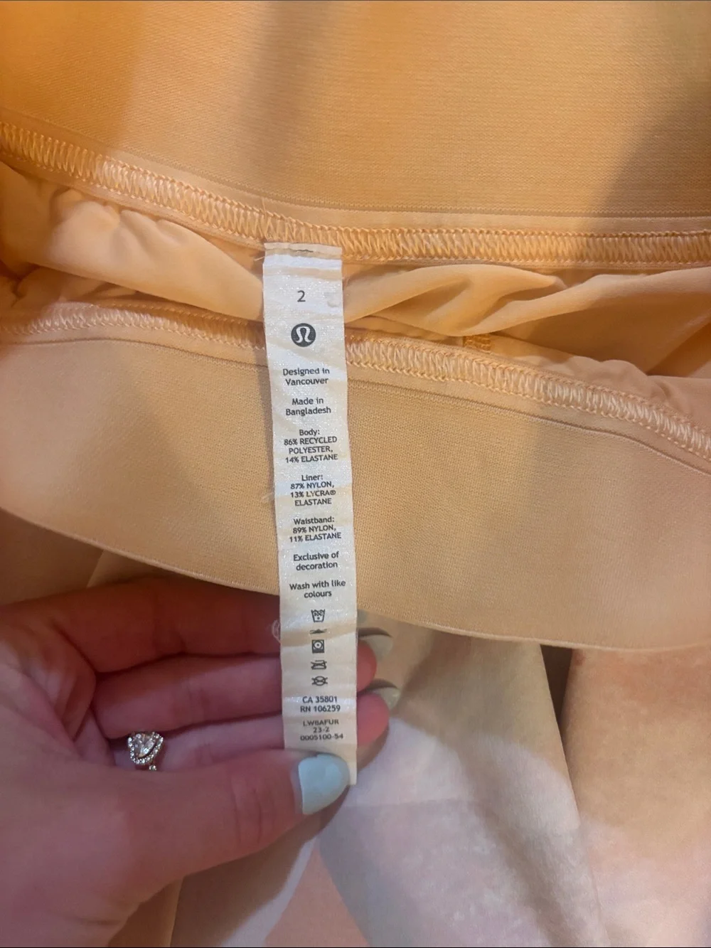 lululemon athletica Pastel Peach & Pink Tiered Skater Skirt